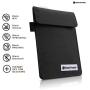 Silent Pocket Signal Blocking Faraday Key Fob Case - Car Anti Theft Device Shielding Against All Signal Types, Including RFID Blocking & Durable Faraday Bag, Fits Most Car Keyfobs (Black, Small)