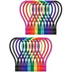 SMART&COOL 7.16 | 20 Pack Reusable Silicone Magnetic Cable Ties/Magnetic Twist Ties for Bundling and Organizing, Holding Stuff, Book Markers, Fridge Magnets, or Just for Fun