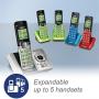 VTech CS6529-4B 4-Handset DECT 6.0 Cordless Phone with Answering System and Caller ID, Expandable up to 5 Handsets, Wall-Mountable, Blue/Green/Red/Silver