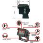 7'' Wired Monitor Rear View Backup Camera System for Farm Tractor, Truck, RV, Forklift, Heavy Equipment, EXCAVTORS, Skid Steer