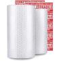 enKo Bubble Cushioning Wrap Roll for Packing Moving Shipping Supplies - (2 Pack, 3/16'', Total: 12'' x 60 ft) - (30''/Roll) Perforated Every 12'' (20 Fragile Sticker Labels Included)