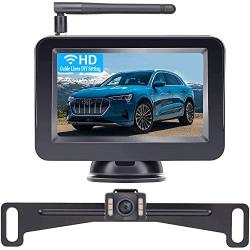 DoHonest Wireless Backup Camera and 4.3 Monitor Kit, HD Color, Suitable for Cars,SUVs,Minivans,UTVs IP69 Waterproof Rear/Front View Camera - P7