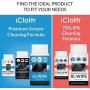 iCloth Large Lens and Screen Cleaner Pro-Grade Individually Wrapped Wet Wipes, 1 Wipe Cleans a LCD Monitor, Laptop, or Flat Screen HDTV, Box of 24