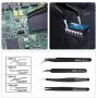 Precision Tweezers Set, XOOL 10 PCS ESD Tweezers Set, Anti-Static Stainless Steel Tweezers Kit, Non-magnetic and Multi-standard Stainless Steel Tweezers for Lab, Electronics, Jewelry and Detailed Work