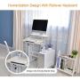 SogesHome Adjustable Laptop Desk Table 23.6inches Portable Laptop Table Computer Stand Desk Cart Tray Table, White Maple NSDUS-101-MP
