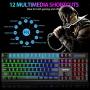 NPET S20 Wired Gaming Keyboard Mouse Combo, LED Backlit Quiet Ergonomic Mechanical Feeling Keyboard, Backlit Gaming Mouse 3200 DPI, for Desktop, Computer, PC