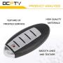 OCPTY 1 PCS Uncut Keyless Entry Remote Control Key Fob Transmitter Replacement for 19 for Nissan Rogue S180144110 KR5S180144106 7812D-S108106 285E3-6FL7B 5 Buttons