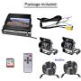 Vehicle Backup Camera System,2 x Night Vision 18LED IR Car Rear View Mirror Camera 1920 x 1080P + 9'' IPS Car DVR Monitor with 10m20m Cable For RV Truck Trailer Bus Camper