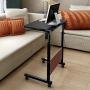 sogesfurniture Mobile Side Table 23.6 InchesTablet Wheels Mobile Laptop Computer Desk Adjustable Movable Laptop Computer Stand for Bed Sofa,Black BHUS-05-1-60BK