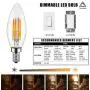 LED Light Bulbs, Emotionlite Dimmable Candelabra Bulbs, E12 Base, Warm White, Chandelier Light, Ceiling Fan Bulb, 40W Equivalent, 4W, 2700K, 350LM, UL Listed, 6 Pack LED Light Bulbs, Emotionlite Dimmable Candelabra Bulbs, E12 Base, Warm White, Chandelier Light, Ceiling Fan Bulb, 40W Equivalent, 4W, 2700K, 350LM, UL Listed, 6 Pack