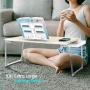 [XXL Large Size] Nulaxy Laptop Bed Tray Desk,Foldable Laptop Bed Tray Table with Storage Drawer and Book Stand for Bed & Sofa , Working, Writing, Gaming, Drawing(White Oak)