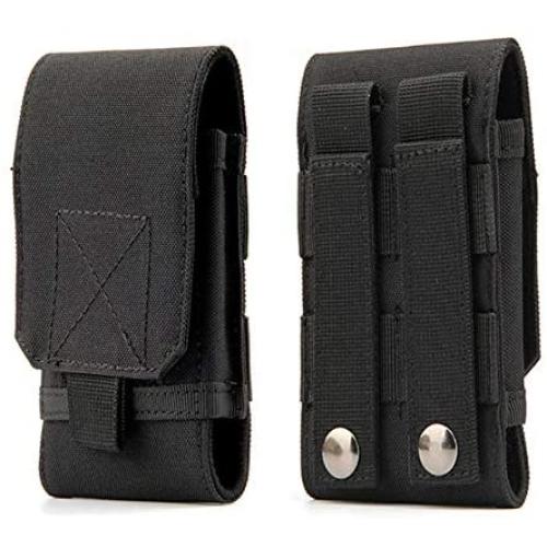 Universal Tactical MOLLE Holster Army Mobile Phone Belt Pouch EDC Security Pack Carry Accessory Kit Waist Bag Case Compatible iPhone 11 Pro X XS Max XR 7 8 6/6s Plus Samsung Galaxy S10 S9 S8 Plus
