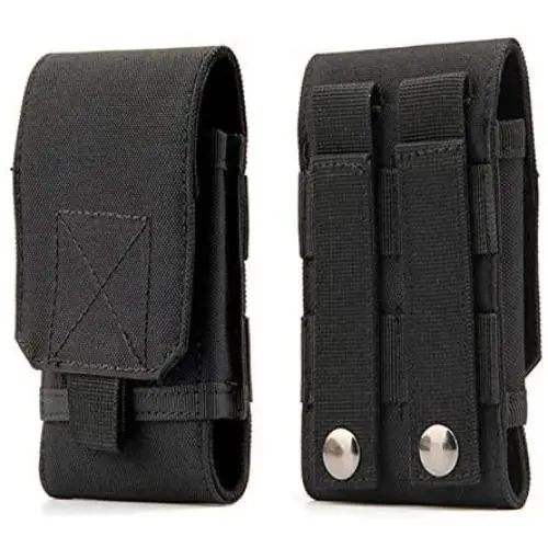 Universal Tactical MOLLE Holster Army Mobile Phone Belt Pouch EDC Security Pack Carry Accessory Kit Waist Bag Case Compatible iPhone 11 Pro X XS Max XR 7 8 6/6s Plus Samsung Galaxy S10 S9 S8 Plus