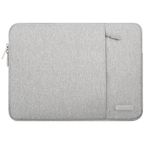MOSISO Laptop Sleeve Bag Only Compatible with MacBook 12 inch with Retina Display A1534 2017/2016/2015 Release, Polyester Vertical Case with Pocket, Gray
