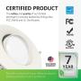 Sunco Lighting 5 Inch/6 Inch Gimbal LED Downlight, 12W=60W, 3000K Warm White, 800 LM, Dimmable, Adjustable Recessed Ceiling Fixture, Simple Retrofit Installation