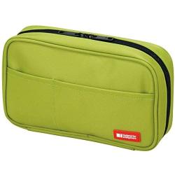 LIHIT LAB Zipper Pen Case, 7.9 × 2 × 4.7 Inches, Yellow Green (A7551-6)