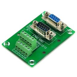Electronics-Salon D-SUB DB9 Male/Female Header Breakout Board, DSUB Terminal Block Connector.