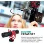 Movo VXR10-PRO External Video Microphone for Camera with Rycote Lyre Shock Mount - Compact Shotgun Mic and Accessories Compatible with Smartphones and DSLR Cameras - Battery-Free DSLR Microphone