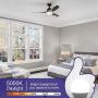 Ceiling Fan Light Bulb 5000K Daylight A15 LED Bulb,E26 Medium Base Chandelier Light Bulb,Cotanic 6W 60W Equivalent,600lm,Non-Dimmable,6 Pack
