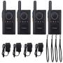 Chunhee Wireless Intercom System for Elderly/Kids, Home Intercom System Room to Room Communication, 1.5 Miles Long Range 16 Channel Intercom System for Home/Office/Camping/Hiking/Vacation(4 Pack)