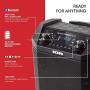 ION Audio Block Rocker Plus | 100W Portable Speaker, Battery Powered with Bluetooth, Microphone & Cable, AM/FM Radio, Wheels & Telescopic Handle and USB Charging For Smartphones & Tablets