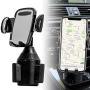 Car Cup Holder Phone Mount Phone Cradle Car Mount for iPhone XR/XS Max/X/8/7 Plus/6s/Samsung Galaxy S10+/Note 9/S8 Plus/S7 Edge (Grey)