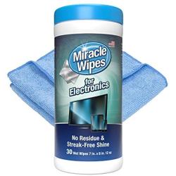 MiracleWipes for Electronics Cleaning - Screen Wipes Designed for TV, Phones, Monitors and More - (30 Count)