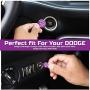 ToolEpic for Dodge Challenger Charger Durango Hellcat Decal Accessories 2015-2021 - Engine Start Stop Button Overlay Sticker Emblem - Push to Start Button Crazy Purple Badge Cover - Perfect for Decals