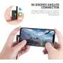 90 Degree Right Angle iPhone Charger Cable Lightning Cable 3Pack 10ft Metal Nylon Braided Cord iPhone 12/11/ Pro/Max/X/XS/XR/XS Max/ 8/ Plus/7/7 Plus/6/6S-Black