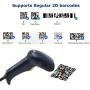 TEEMI QR Barcode Scanner with Handsfree AutoSensing Stand Handheld Automatic USB Wired 1D 2D Bar Codes Reader