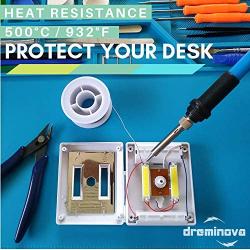 DREMINOVA Professional Large soldering Mat (55x35cm) Repair Silicone Magnetic Work Mat For Electronics, Computer, Cell Phone DIY, Welding Heat Resistant Anti-Static Repair Mat For Solder Iron Station