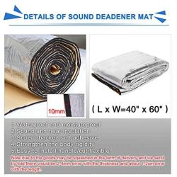 uxcell 394mil 16.36sqft Car Noise Sound Deadener Deadening Insulation Mat Waterproof 60 x 40 Inches