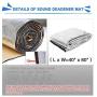 uxcell 394mil 16.36sqft Car Noise Sound Deadener Deadening Insulation Mat Waterproof 60 x 40 Inches
