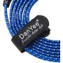 Cat 7 Ethernet Cable, 2 Packs 1.6ft DanYee Nylon CAT7 High Speed Professional Gold Plated Plug STP Wires CAT 7 RJ45 Ethernet Cable 3FT 10FT 15FT 26FT 50FT 66FT 100FT (Blue 1.6ft 2Packs)
