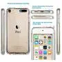 ULAK Soft TPU Bumper PC Back Hybrid Case for iPod Touch 6/iPod Touch 5/iPod Touch 7 - Retail Packaging - Clear Slim