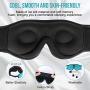 MUSICOZY Sleep Headphones 3D Bluetooth 5.0 Wireless Headband Sleep Mask, Sleeping Headphones Music Eye Mask for Side Sleepers. Air Travel, Built-in Ultra Thin Speakers Microphones Noice Cancelling