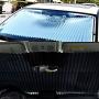 HUILI Windshield Shade, 59x27.5 inch Retractable Car Window Sun Shade for Windshield, Sun Visor for Car with Suction Cups, Silver.