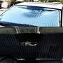 HUILI Windshield Shade, 59x27.5 inch Retractable Car Window Sun Shade for Windshield, Sun Visor for Car with Suction Cups, Silver.