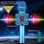 BONAOK Wireless Bluetooth Karaoke Microphone,3-in-1 Portable Handheld Karaoke Mic Speaker Machine Birthday Home Party for Android/iPhone/PC or All Smartphone (Q37 Blue)