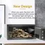 Sdstone Safe Box with Induction Light,Electronic Digital Securit Safe Steel， for Home Office Hotel BusinessGun Passport Cash,0.4 Cubic Feet