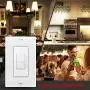 ENERLITES Slide Dimmer Decorator Switch and Wall Plate, On/Off Rocker, Single-Pole or 3 Way, Neutral Wire NOT Required, for Dimmable 150W LED/CFL, 700W Incandescent Halogen, 51300-W, White 2 Pack ENERLITES Slide Dimmer Decorator Switch and Wall Plate, On/Off Rocker, Single-Pole or 3 Way, Neutral Wire NOT Required, for Dimmable 150W LED/CFL, 700W Incandescent Halogen, 51300-W, White 2 Pack