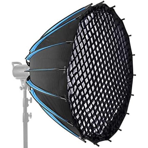 Neewer 47-inch/120CM Hexadecagon Parabolic Softbox with Grid and Carrying Bag, Portable Softbox for LED Lights and Studio Flash with Bowens Mount, Studio Flash Umbrella Diffuser