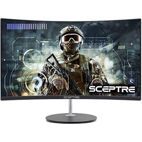 Sceptre Curved 27'' 75Hz LED Monitor HDMI VGA Build-In Speakers, EDGE-LESS Metal Black 2019 (C275W-1920RN)