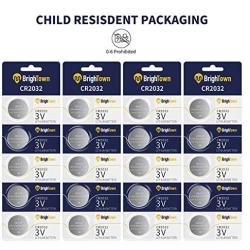 20 Count CR2032 Lithium Button Coin Cell Batteries, 3V Blister Packed Batteries 2032 Multi Packs, Long Lasting Working Span