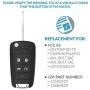 Keyless2Go Replacement for 5 Button Proximity Smart Key Cheverolet Buick GMC Remotes OHT05918179