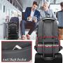 Backpack For School Student CollegeBookbag Business Travel with USB Charging Port Fit Laptop Up to 15.6 Inch Chest Luggage Straps Night Light Reflective (Black)