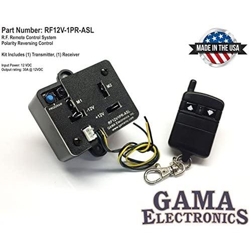 RF Remote Control Reverse Polarity 12VDC Motor Control with Auxiliary Switch Input