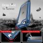 iPhone 6S Case, iPhone 6 Case with [ Screen Protector Tempered Glass x2Pack] SUPBEC Protective Phone Cover with Silicone PC+TPU Shockproof Rubber Heavy Duty Case for iPhone6 / iPhone6S-Clear Blue