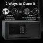 Sdstone Safe Box with Induction Light,Electronic Digital Securit Safe Steel， for Home Office Hotel BusinessGun Passport Cash,0.4 Cubic Feet