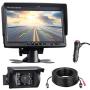 TOGUARD Backup Camera Kit, 7’’ LCD Rear View Monitor with IP67 Waterproof Night Vision Back up Rearview Reverse Cam for Trucks, RVs, Trailers, Bus, Harveste, Pickup, Motor Home, Van Large Vehicles